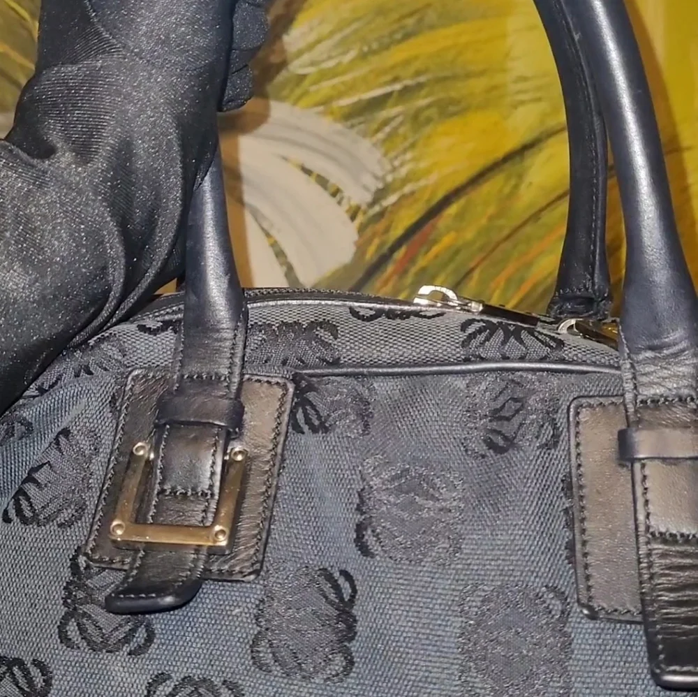 Loewe Black Patterned Satchel